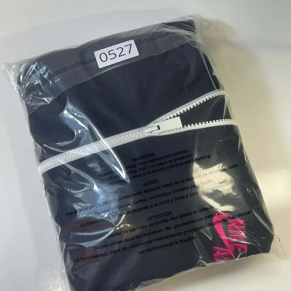 Nike Air Women's Full Zip Track Jacket in Black and White w Pink Logo XL